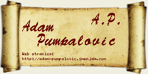 Adam Pumpalović vizit kartica